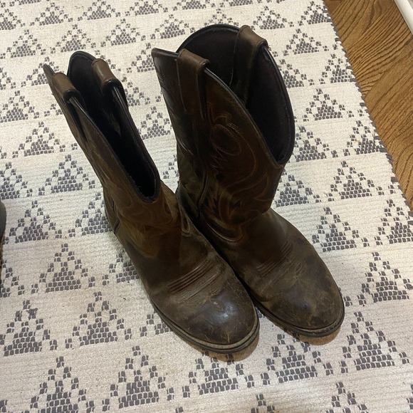 DURANGO Rebel Boots Men's 8 EE Brown Leather Western Farm Shows‎ Wear DB5464 - Picture 1 of 11